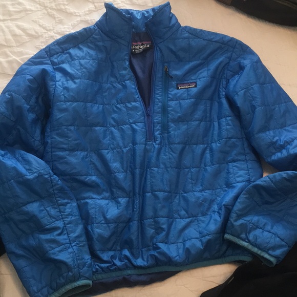 patagonia half zip down jacket